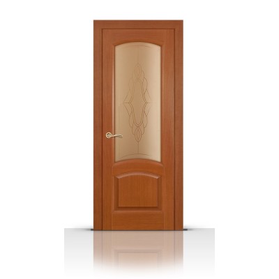 Межкомнатная Дверь СитиДорс модель Александрит цвет Анегри темный стекло