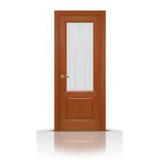 Дверь СитиДорс модель Малахит-1 цвет Анегри темный стекло