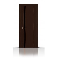 Дверь СитиДорс модель Жемчуг-1 цвет Венге триплекс чёрный