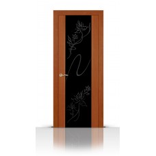 Дверь СитиДорс модель Бриллиант цвет Анегри темный триплекс чёрный