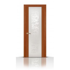 Дверь СитиДорс модель Вейчи цвет Анегри темный триплекс белый
