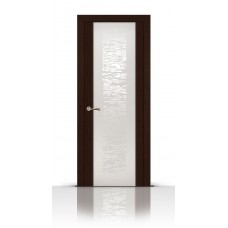 Дверь СитиДорс модель Вейчи цвет Венге триплекс белый