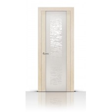 Дверь СитиДорс модель Вейчи цвет Белёный дуб триплекс белый