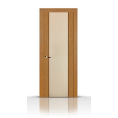 Межкомнатная Дверь СитиДорс модель Циркон-3 цвет Анегри светлый триплекс белый