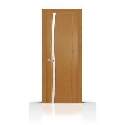 Межкомнатная Дверь СитиДорс модель Жемчуг-1 цвет Анегри светлый триплекс белый