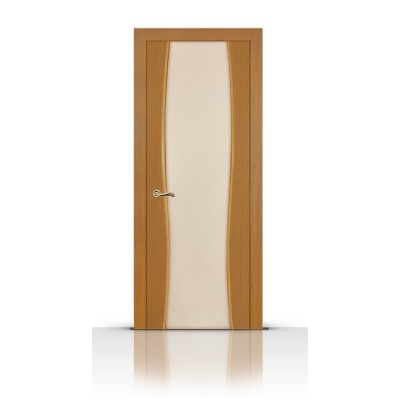 Межкомнатная Дверь СитиДорс модель Жемчуг-2 цвет Анегри светлый триплекс белый