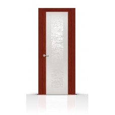 Дверь СитиДорс модель Вейчи цвет Красное дерево триплекс белый