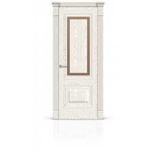 Дверь СитиДорс модель Элеганс-4 цвет Ясень белый триплекс бронза