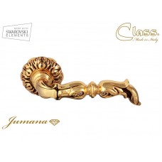 CLASS Дверная ручка 1105 Jumana J-rose Золото 24K+коричневый+Swarovski