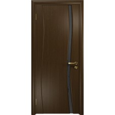 Дверь DioDoor Грация-1 венге черный триплекс Вьюнок матовый