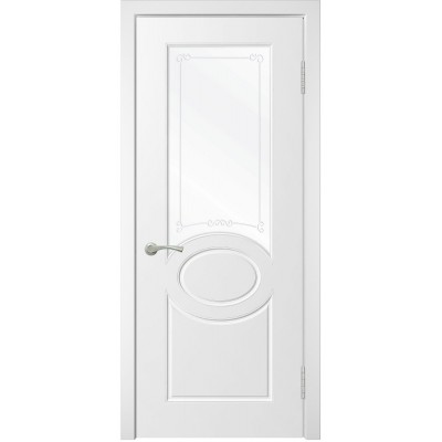 Межкомнатная дверь Скай-4 белая эмаль ДО